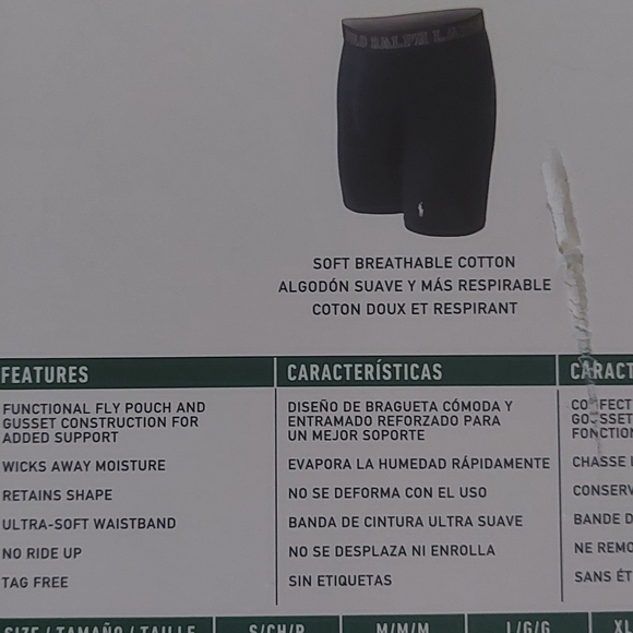 Polo Ralph Lauren Breathable Mesh Boxer Briefs 3-Pack Size M Cotton Blend New - Picture 5 of 6